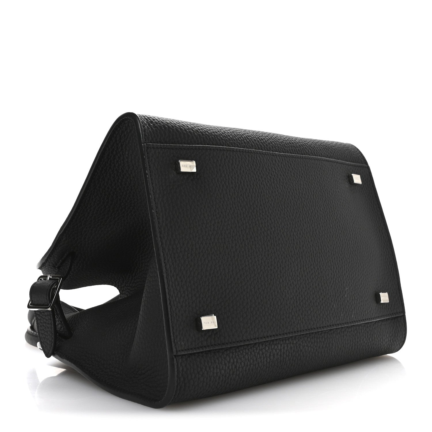 The Row Grained Calfskin Soft Margaux 10 Bag Black 4 of 11