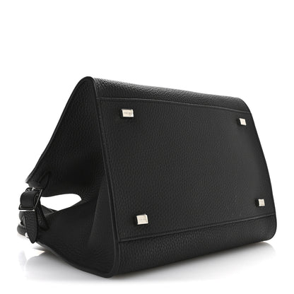 The Row Grained Calfskin Soft Margaux 10 Bag Black 4 of 11