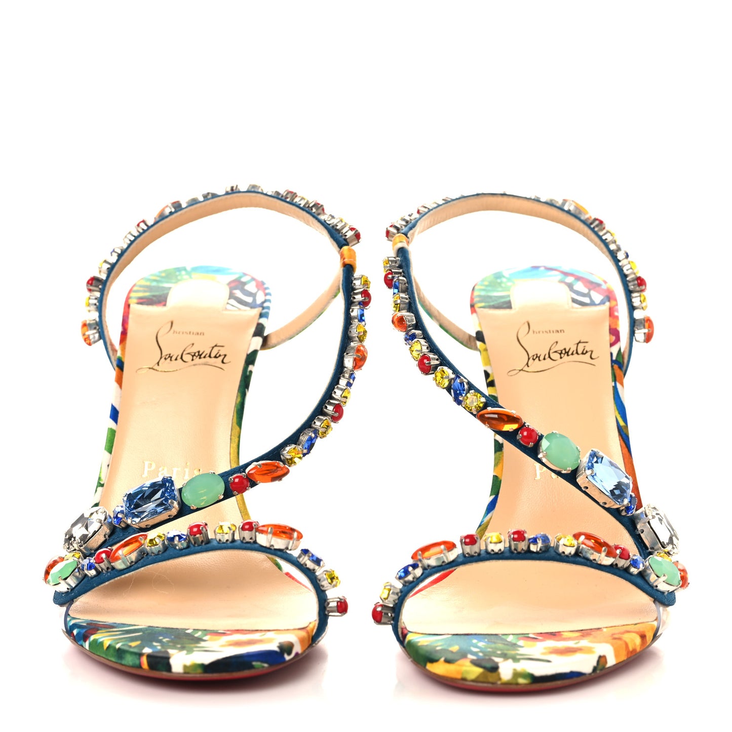 Crepe Satin Rosapetra 100 Sandals 38.5 Ludwig Multi