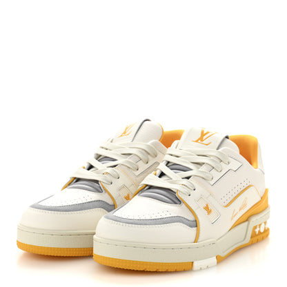 Louis Vuitton Calfskin LV Trainer Sneakers 38.5 Yellow 4 of 10