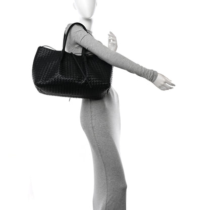 Bottega Veneta Calfskin Intrecciato Pinacoteca Reversible Tote Black Fondant 2 of 10