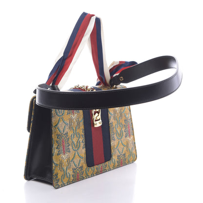 Gucci Iridescent Brocade Small Sylvie Shoulder Bag Gold 3 of 10