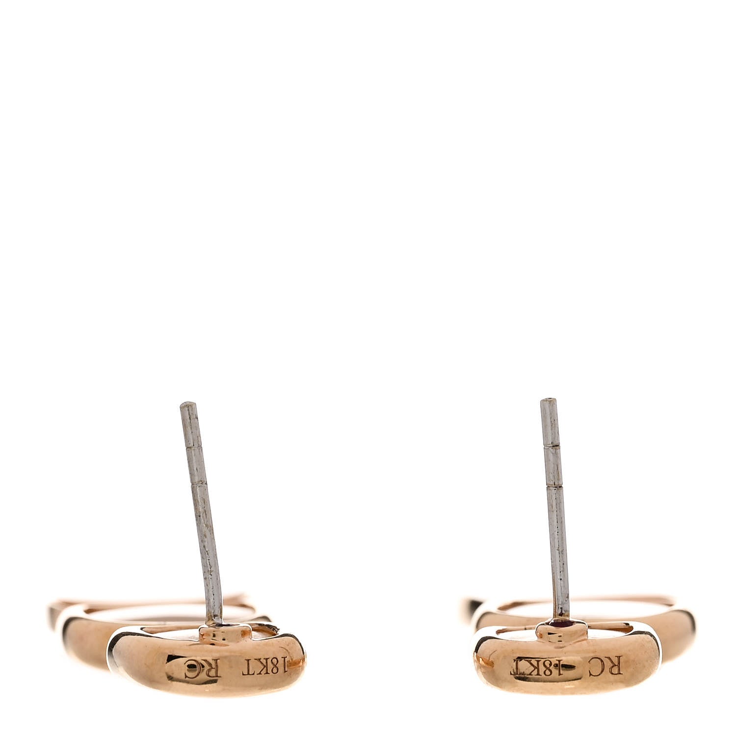 Roberto Coin 18K Rose Gold Diamond Mother of Pearl Disc Drop Earrings 3 of 4