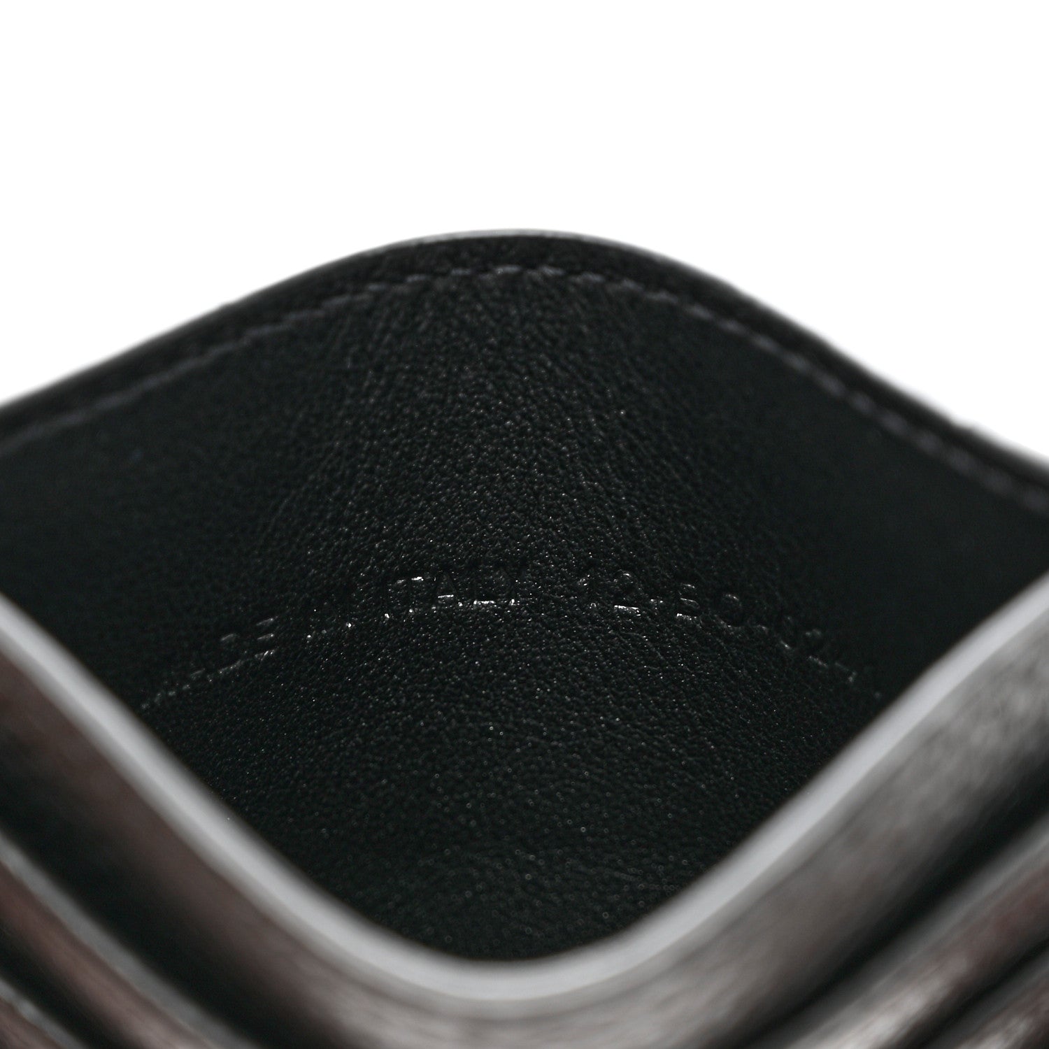 Christian Dior Grained Calfskin Oblique Card Holder Black 5 of 7