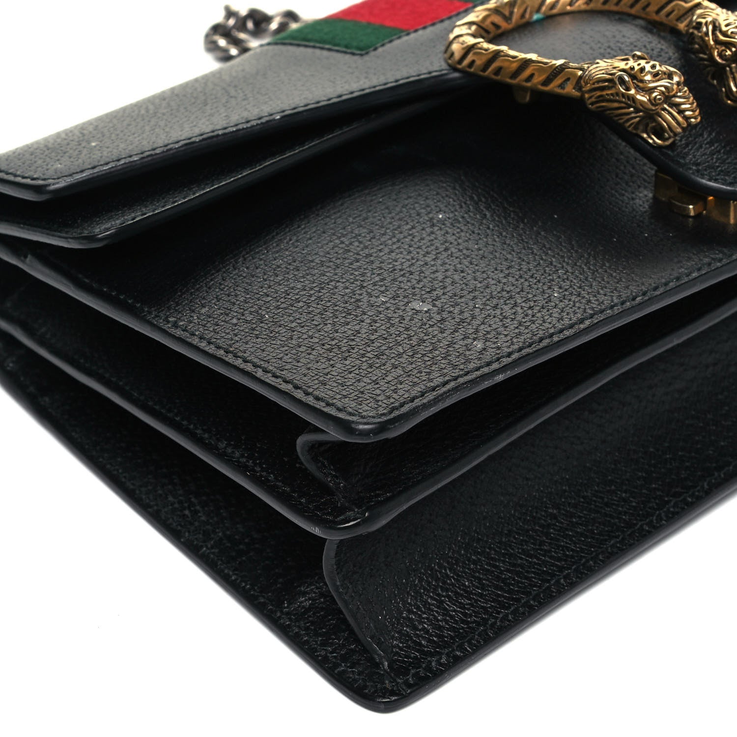 Gucci Calfskin Web Small Dionysus Shoulder Bag Black 8 of 9