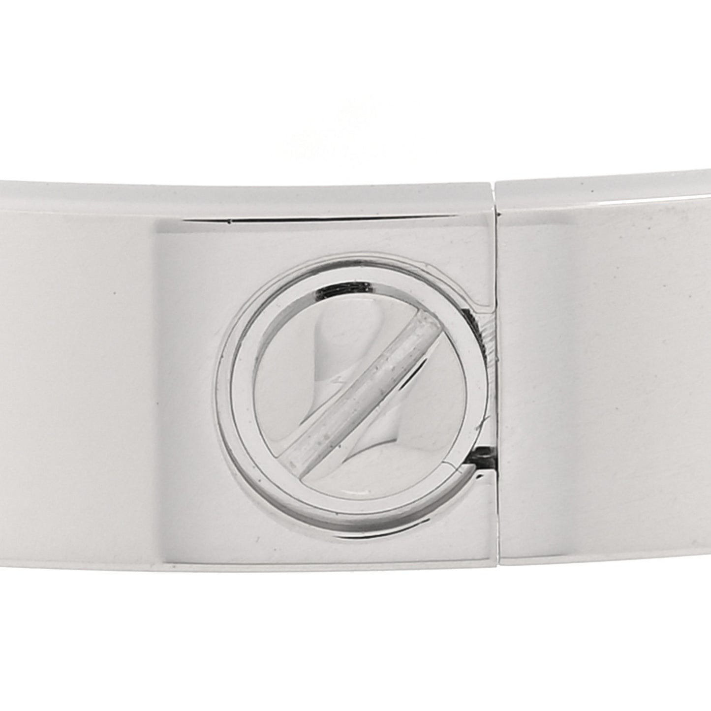 18K White Gold 4 Diamond Love Bracelet 17
