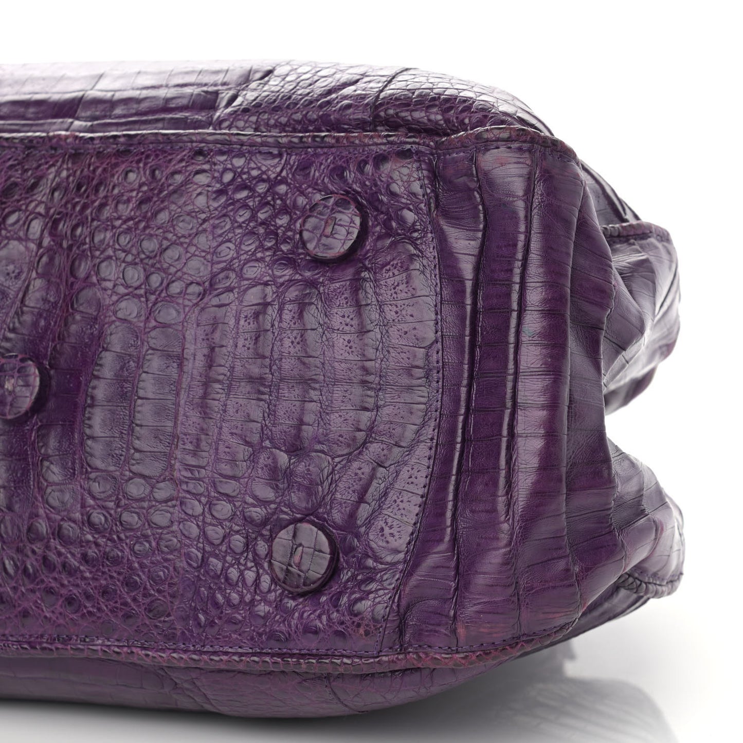 Crocodile Dome Satchel Purple