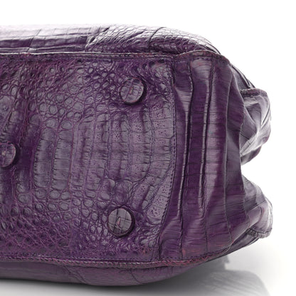 Nancy Gonzalez Crocodile Dome Satchel Purple 12 of 14