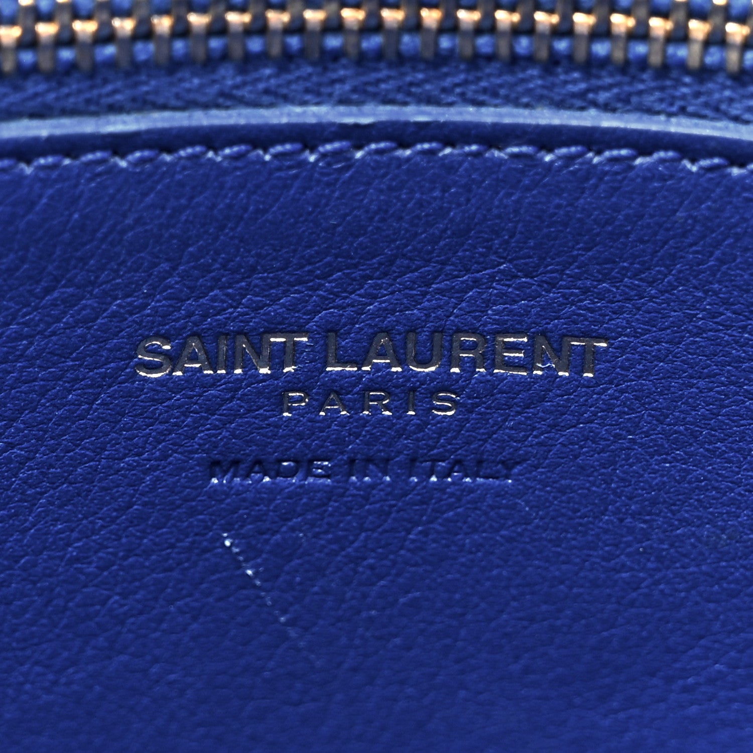 Saint Laurent Calfskin Small Monogram Cabas Blue Majorelle 6 of 15