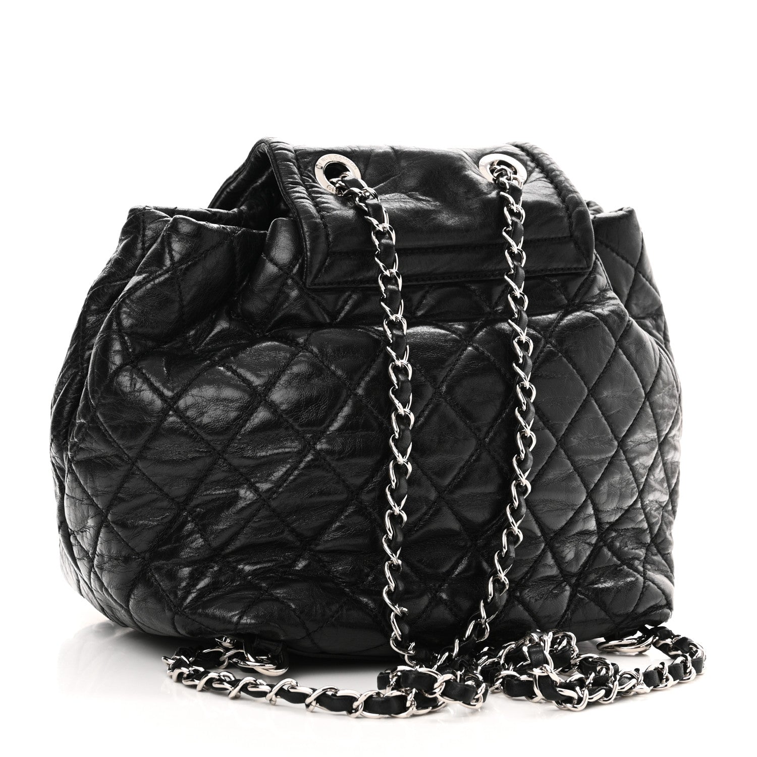 Chanel Glazed Calfskin Quilted Beijing Backpack Black 3 of 10