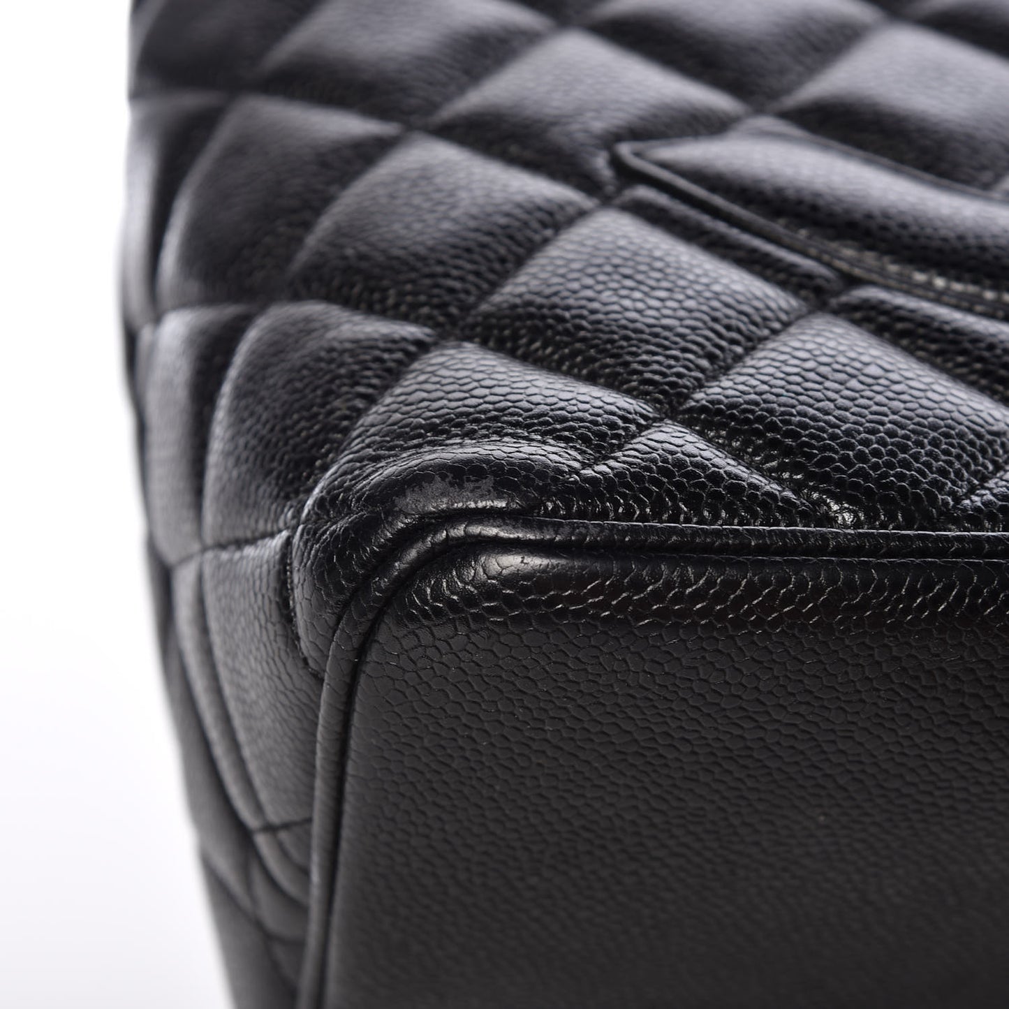 Caviar Quilted Medallion Tote Black