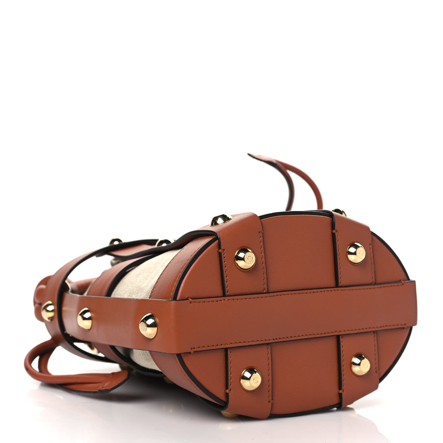 Calfskin Cage Bag Brown