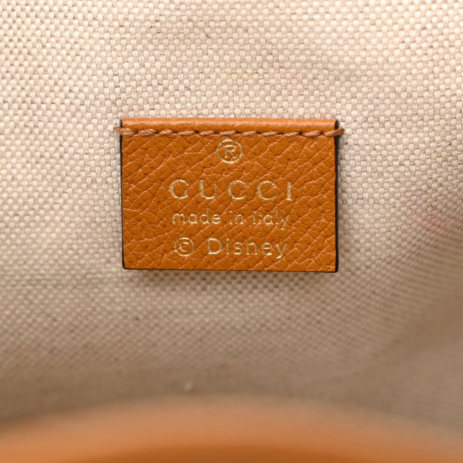 Gucci X DISNEY Mini Vintage GG Supreme Monogram Bucket Bag Beige Vintage Sun Oil 6 of 10