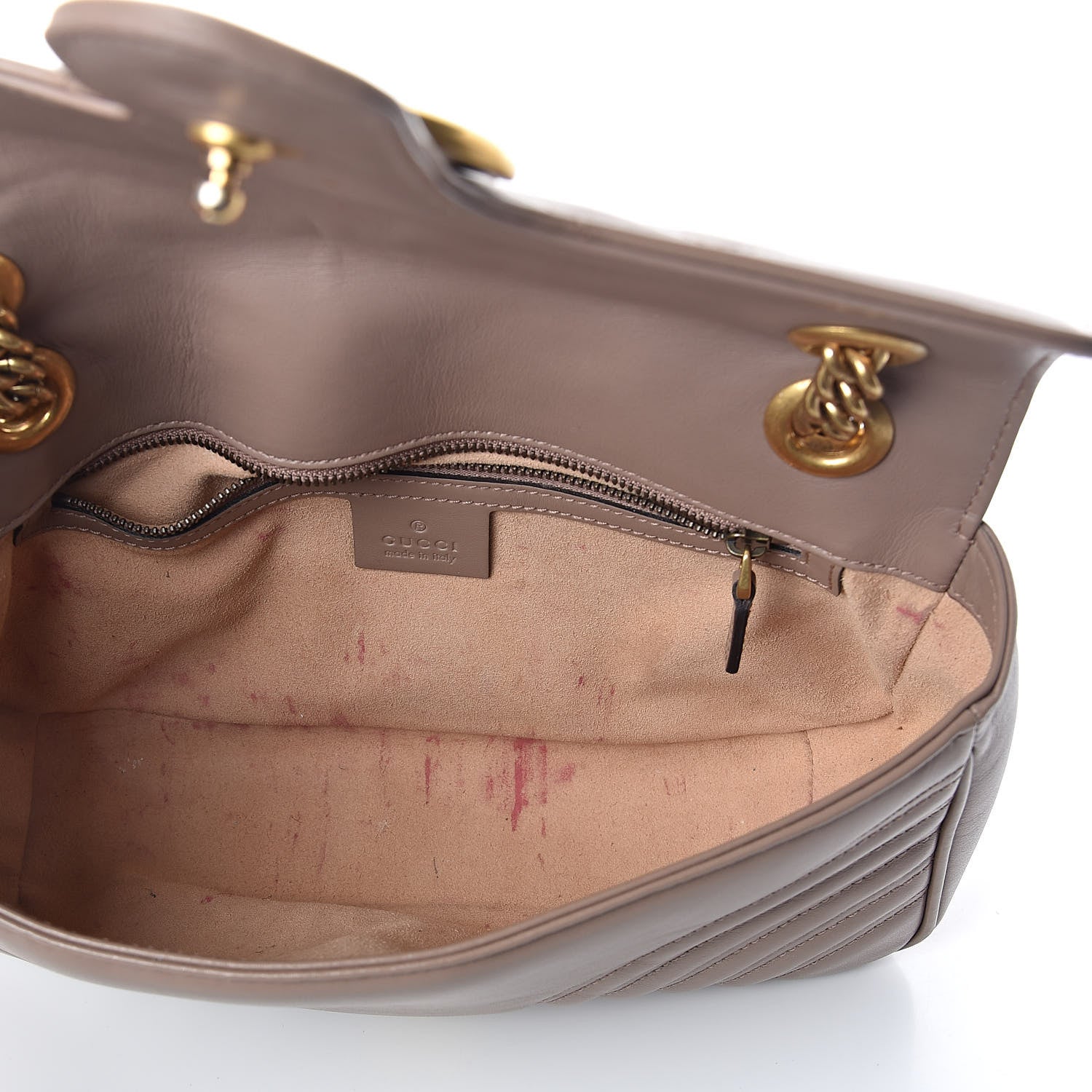 Gucci Calfskin Matelasse Small GG Marmont Shoulder Bag Porcelain Rose 5 of 11