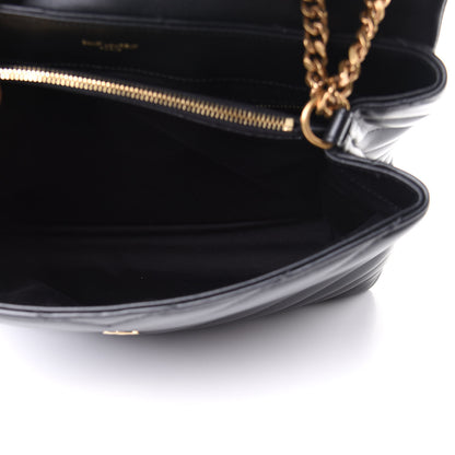 Saint Laurent Calfskin Y Quilted Monogram Medium Loulou Chain Satchel Black 5 of 11
