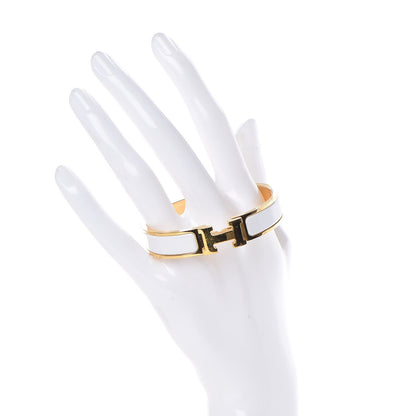 Hermes Enamel Narrow Clic Clac H Bracelet PM White 2 of 6