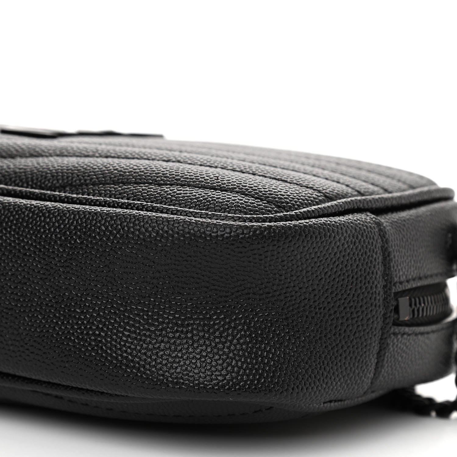 Saint Laurent Grain De Poudre Matelasse Monogram Mini Lou Camera Bag Black 9 of 10