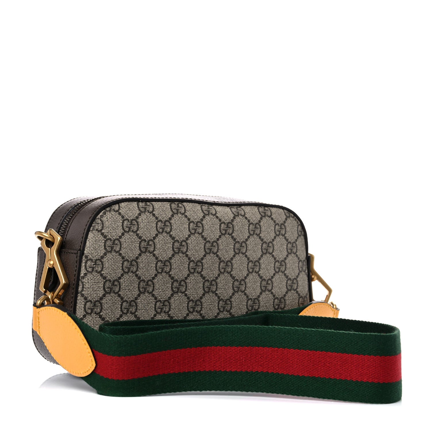 Gucci GG Supreme Monogram Web Neo Vintage Shoulder Bag Beige New Acero Crop 3 of 10