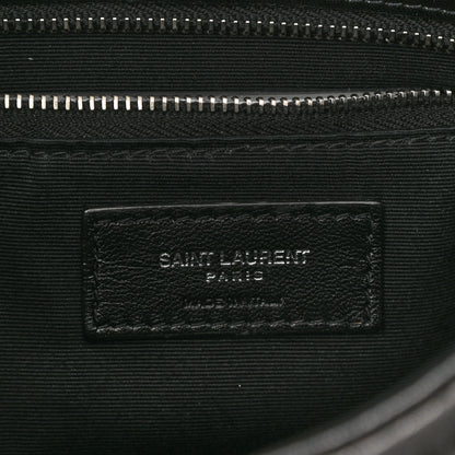 Saint Laurent Lambskin Quilted Toy Loulou Puffer Monogram Chain Satchel Black 7 of 10
