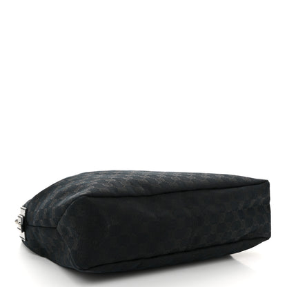 Gucci Monogram Medium Horsebit Chain Hobo Black 6 of 19