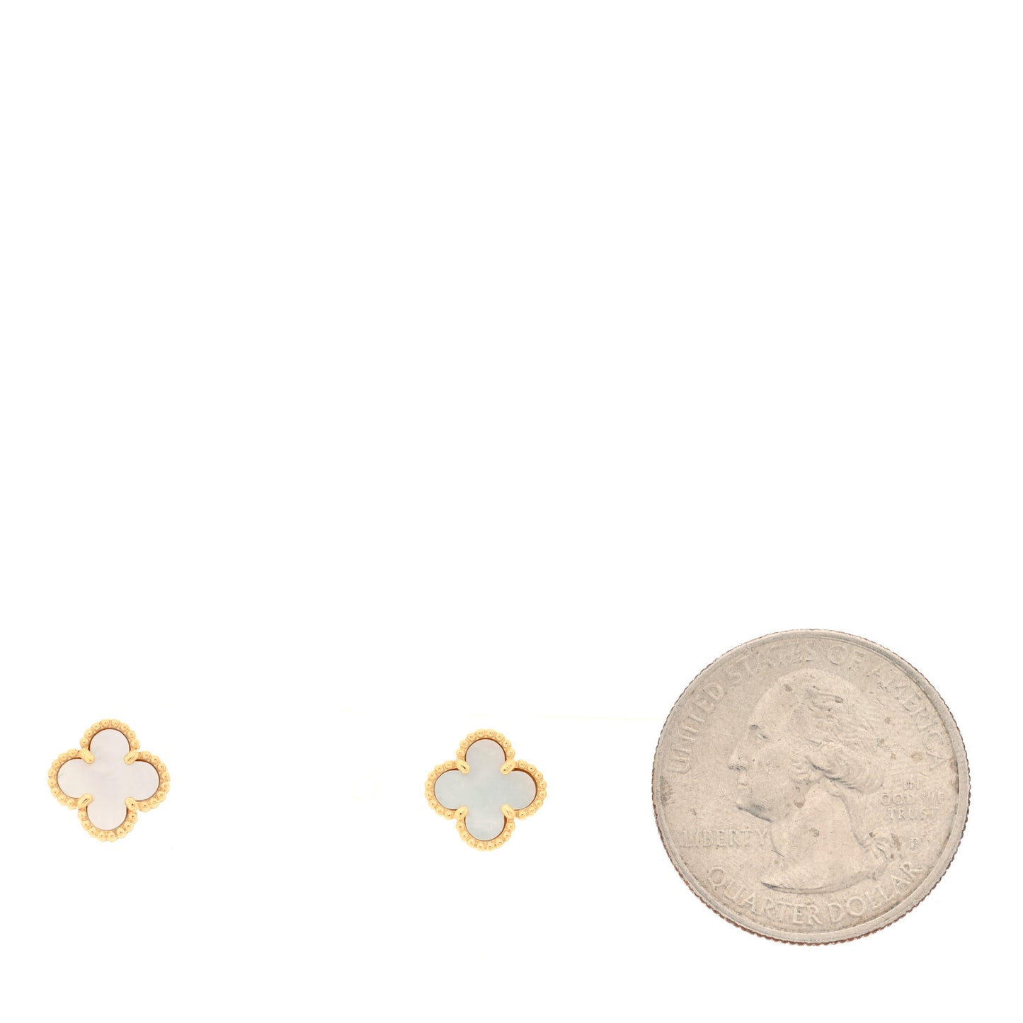 18K Yellow Gold Mother of Pearl Sweet Alhambra Earrings