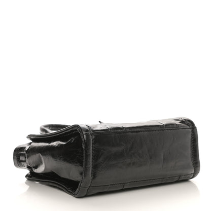 Marc Jacobs Shiny Crinkled Calfskin Small The Tote Bag Black 3 of 11
