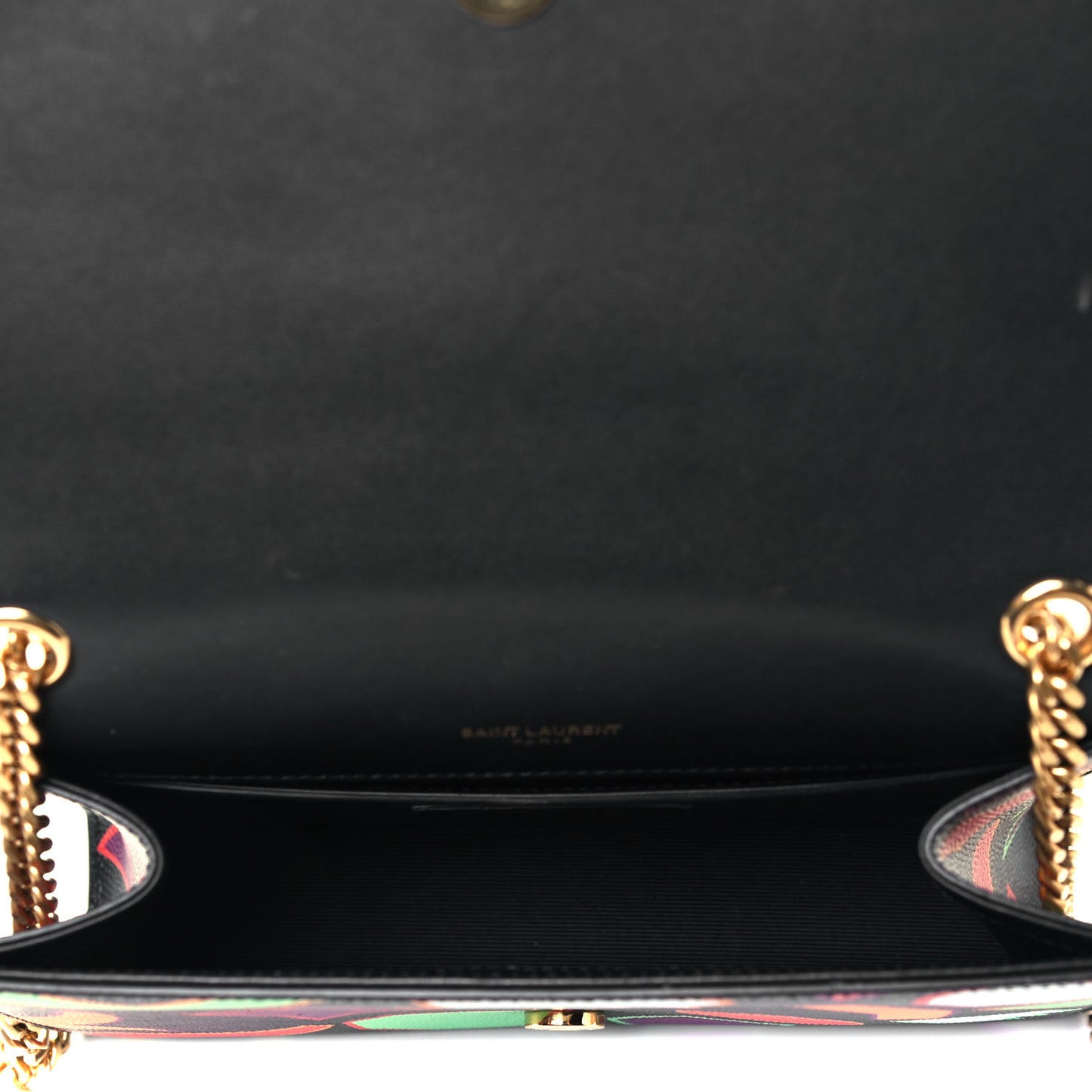 Grain De Poudre Small Monogram Shapes Print Kate Satchel Black