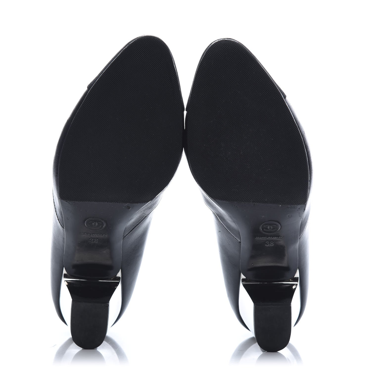 Chanel Calfskin Ankle Boots 38 Black 6 of 8
