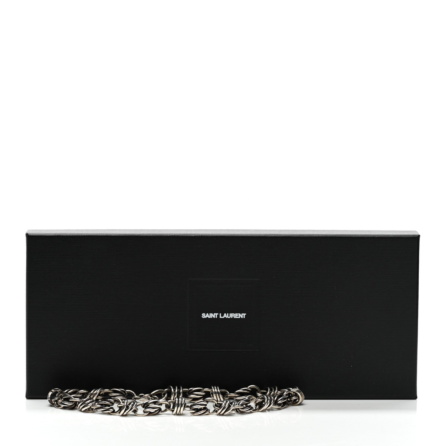 Saint Laurent Chunky Chain Necklace Oxidized Silver 6 of 6