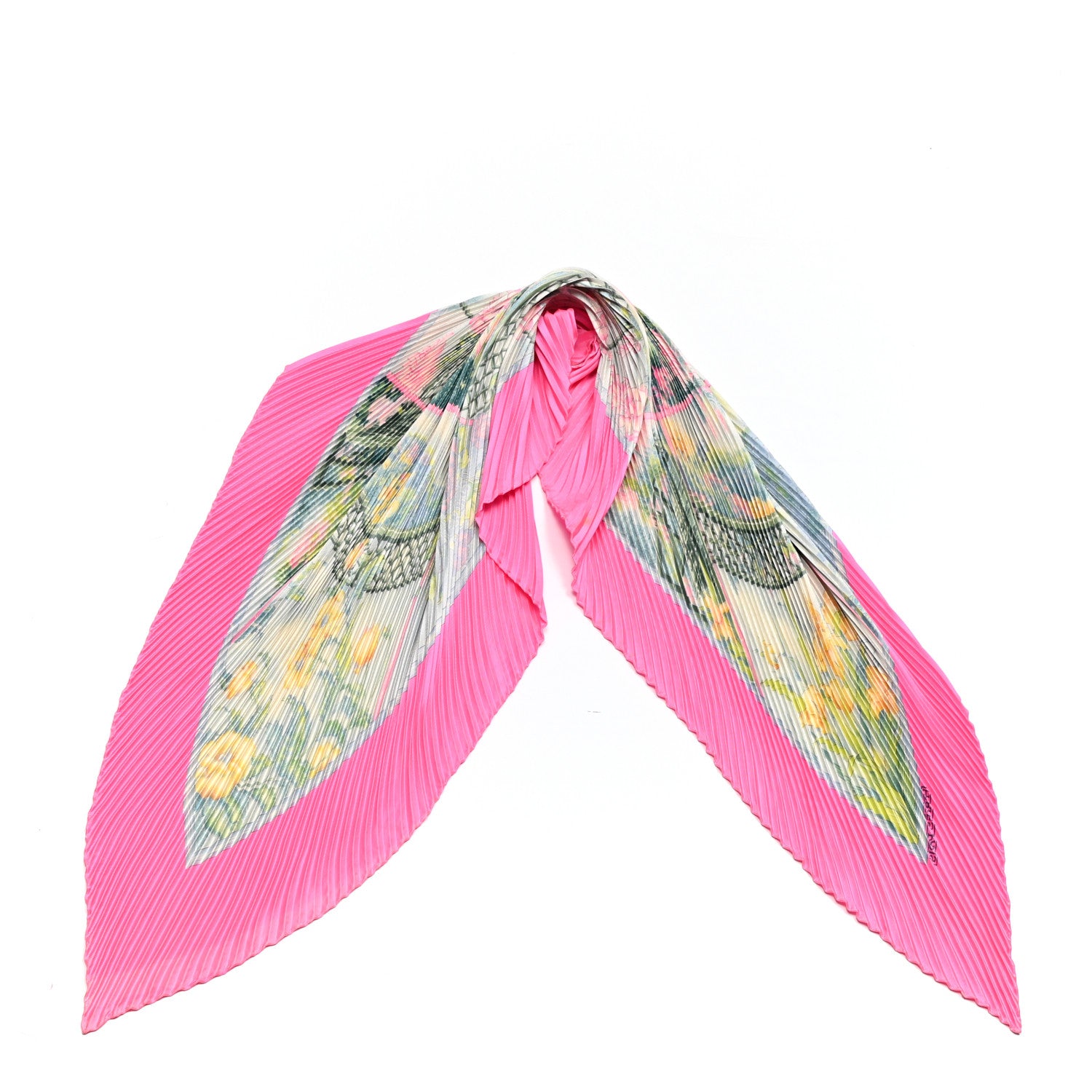 Hermes Silk Giverny Plisse Scarf 2 of 7