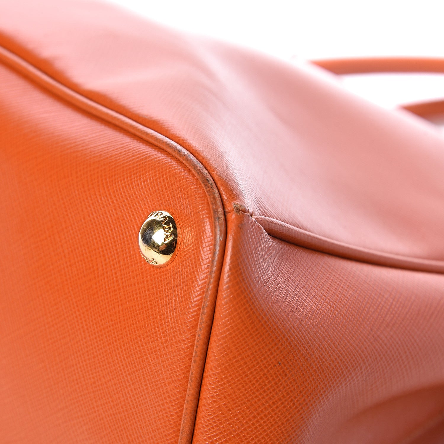 Prada Saffiano Lux Large Tote Papaya 13 of 16