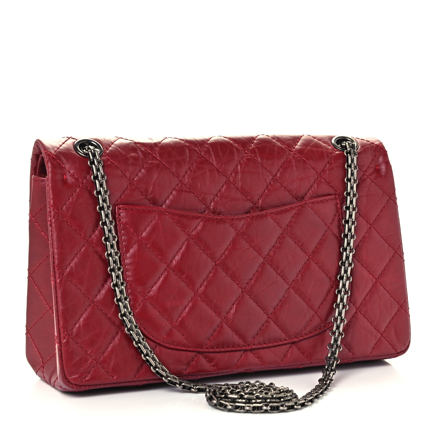 Chanel Aged Calfskin Quilted 2.55 Reissue 226 Flap Red 2 of 9