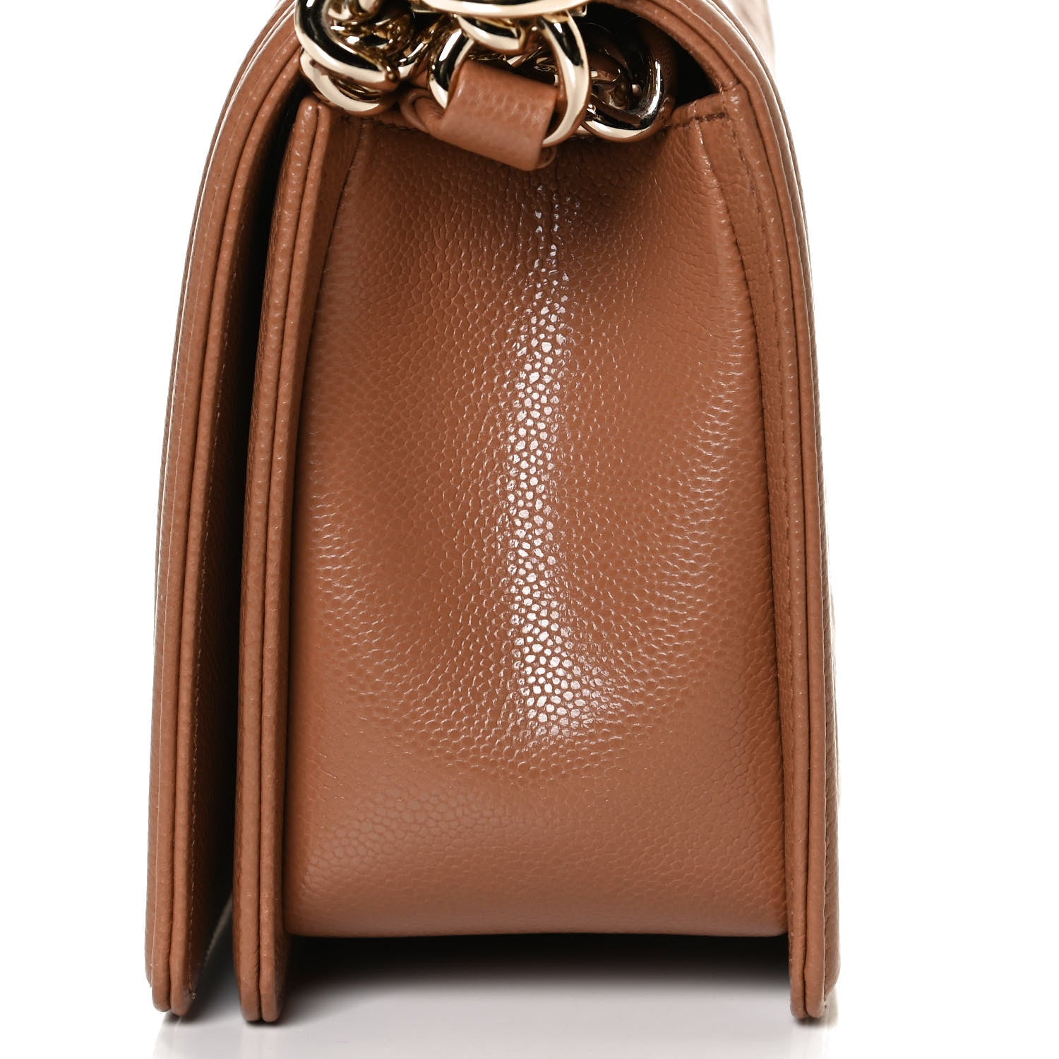Chanel Caviar Quilted Medium Boy Flap Brown 11 of 12