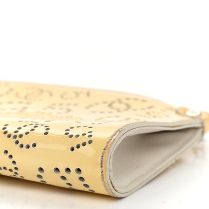 Chanel Patent Perforated CC N°5 Clutch Yellow 10 of 16