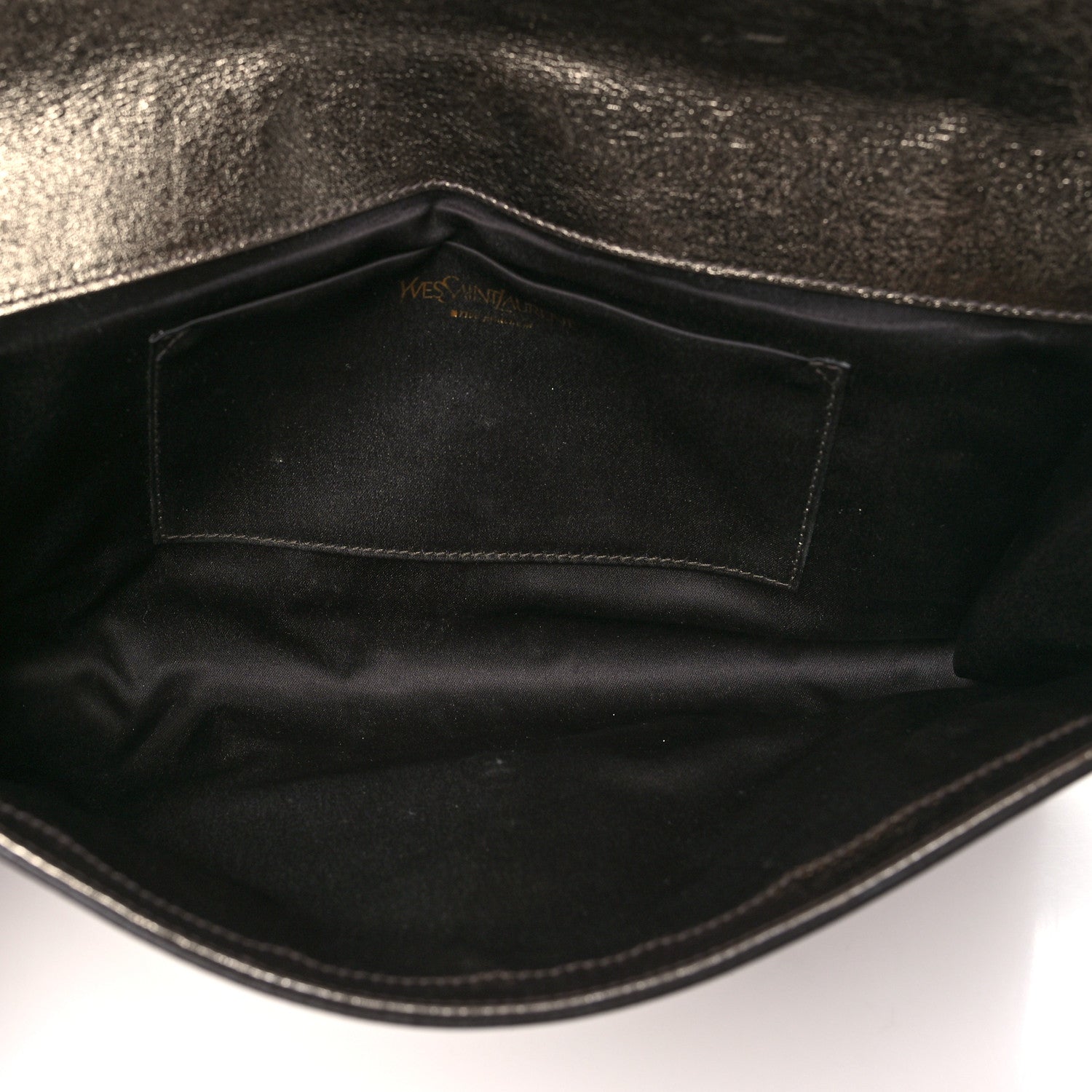 Saint Laurent Metallic Calfskin Monogram Large Belle De Jour Clutch Gold 5 of 9