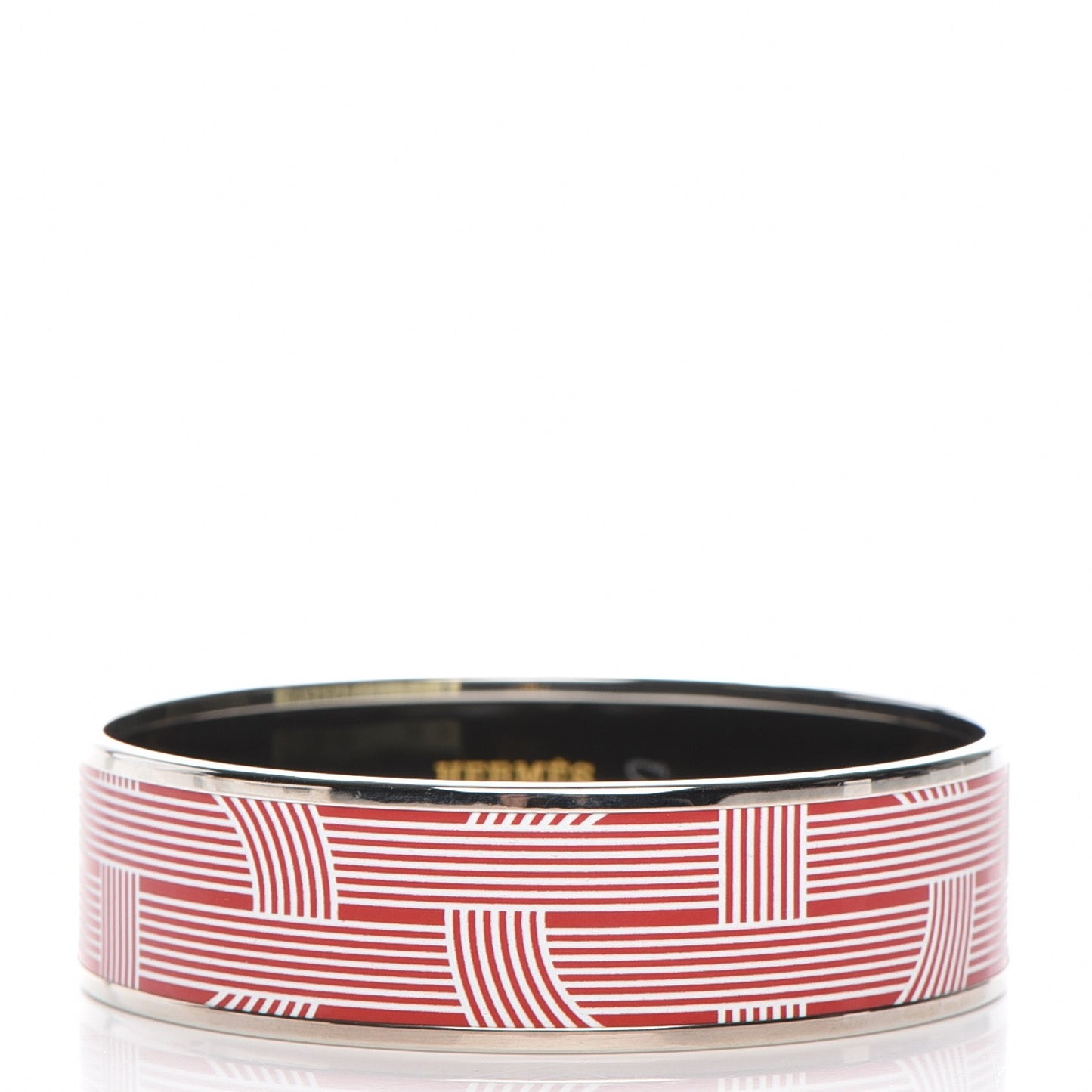 Enamel Printed Wide Circuit 24 Faubourg Bracelet 65 Rouge White