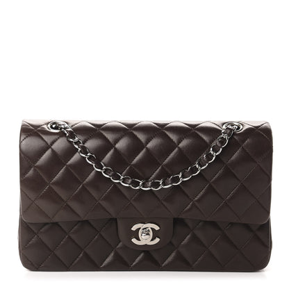 Chanel Lambskin Quilted Medium Double Flap Dark Brown 1 of 12