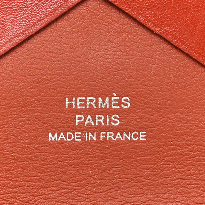 Hermes Box Calvi Duo Card Case Brique 6 of 8