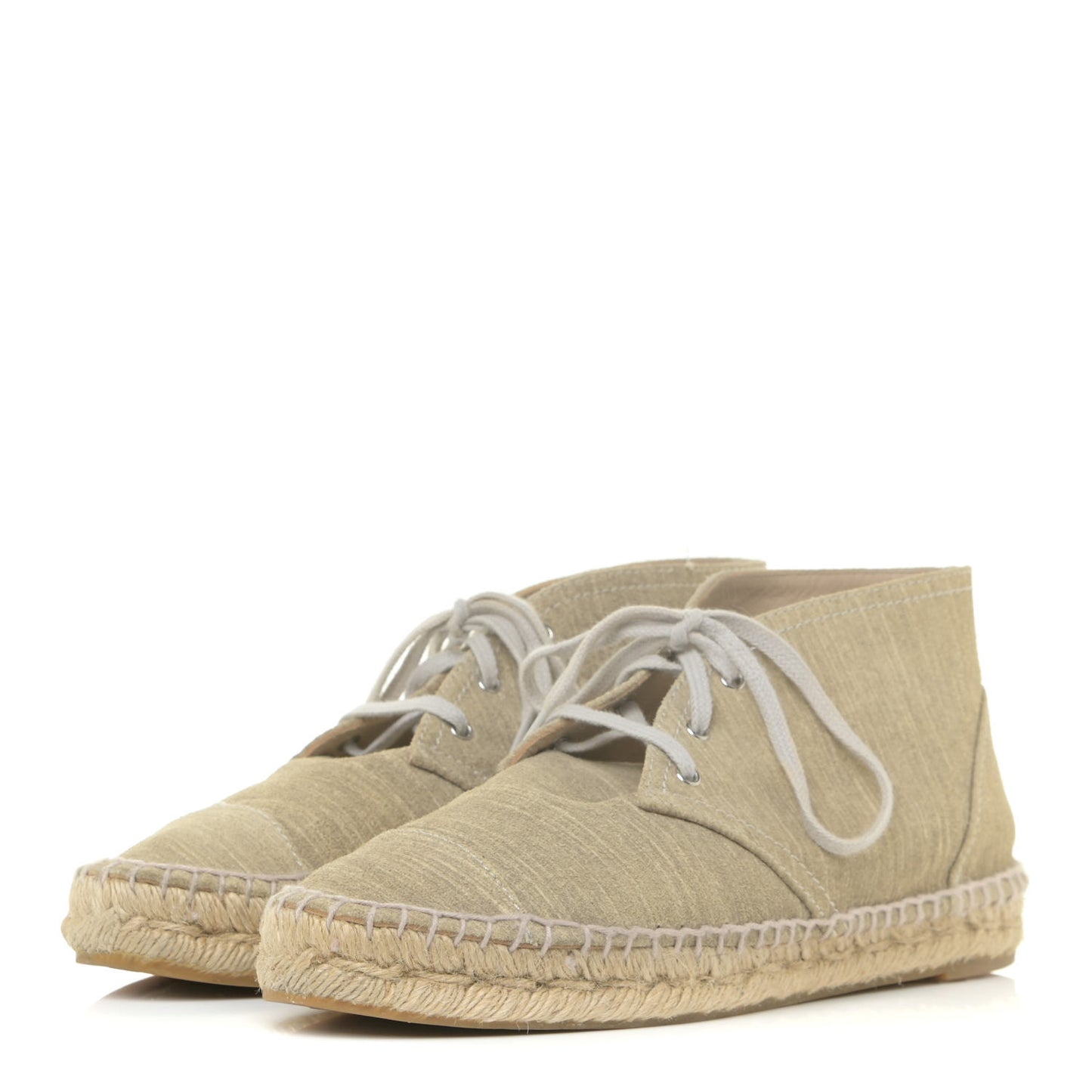 Striated Suede Espadrilles Sneakers 37 Light Grey