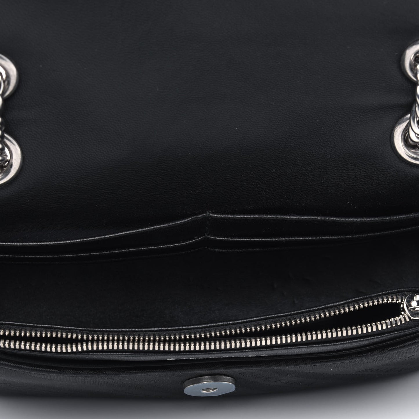 Nylon Jacquard Diagonal Logo S BB Round Shoulder Bag Black