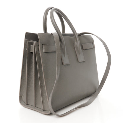 Saint Laurent Grained Calfskin Small Sac De Jour Fog 3 of 10