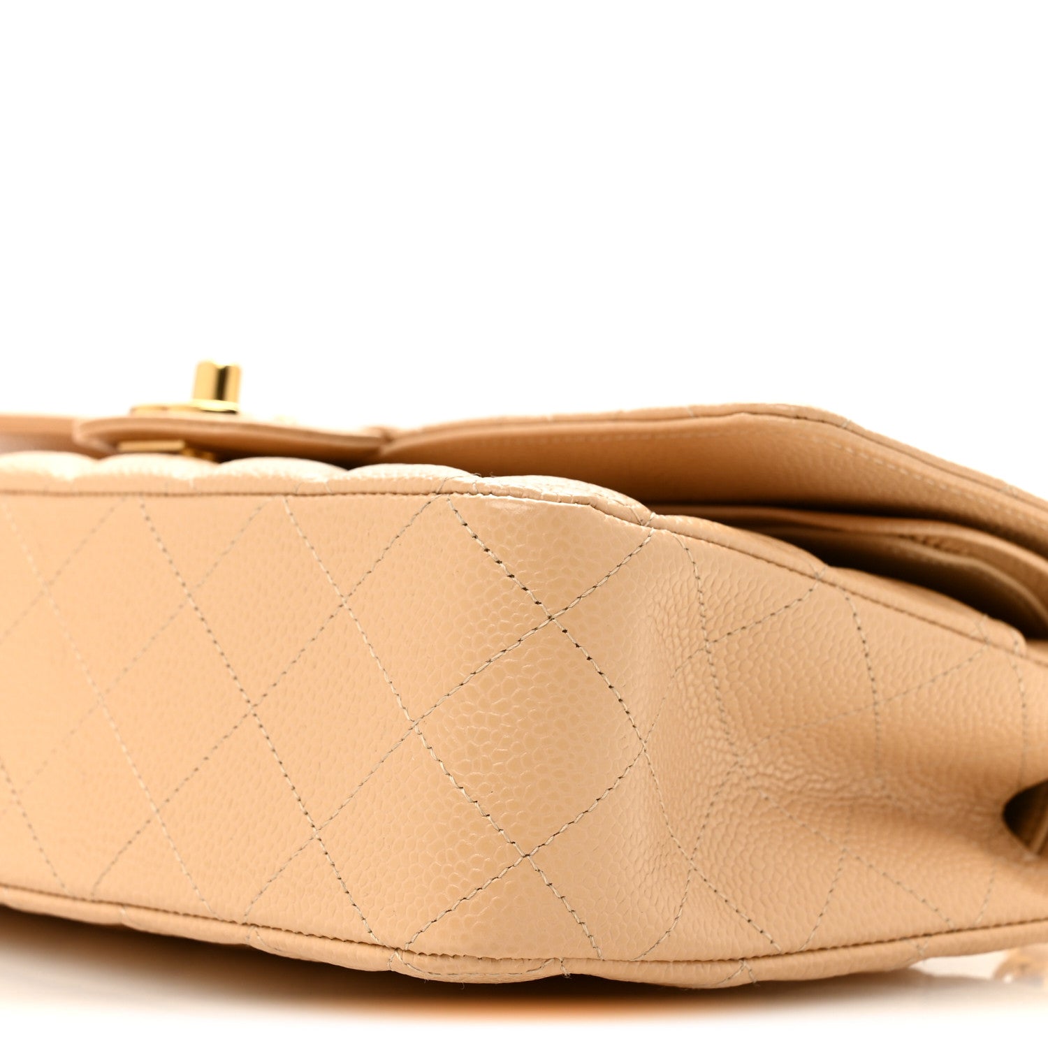 Chanel Caviar Quilted Medium Double Flap Beige 10 of 12