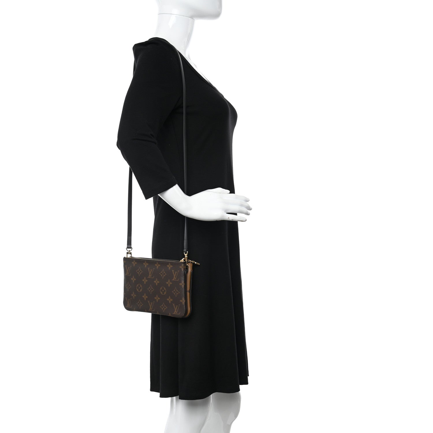Louis Vuitton Reverse Monogram Giant Double Zip Pochette 2 of 10