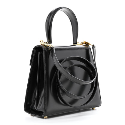 Salvatore Ferragamo Brushed Off Calfskin Iconic Top Handle Bag Black 3 of 10