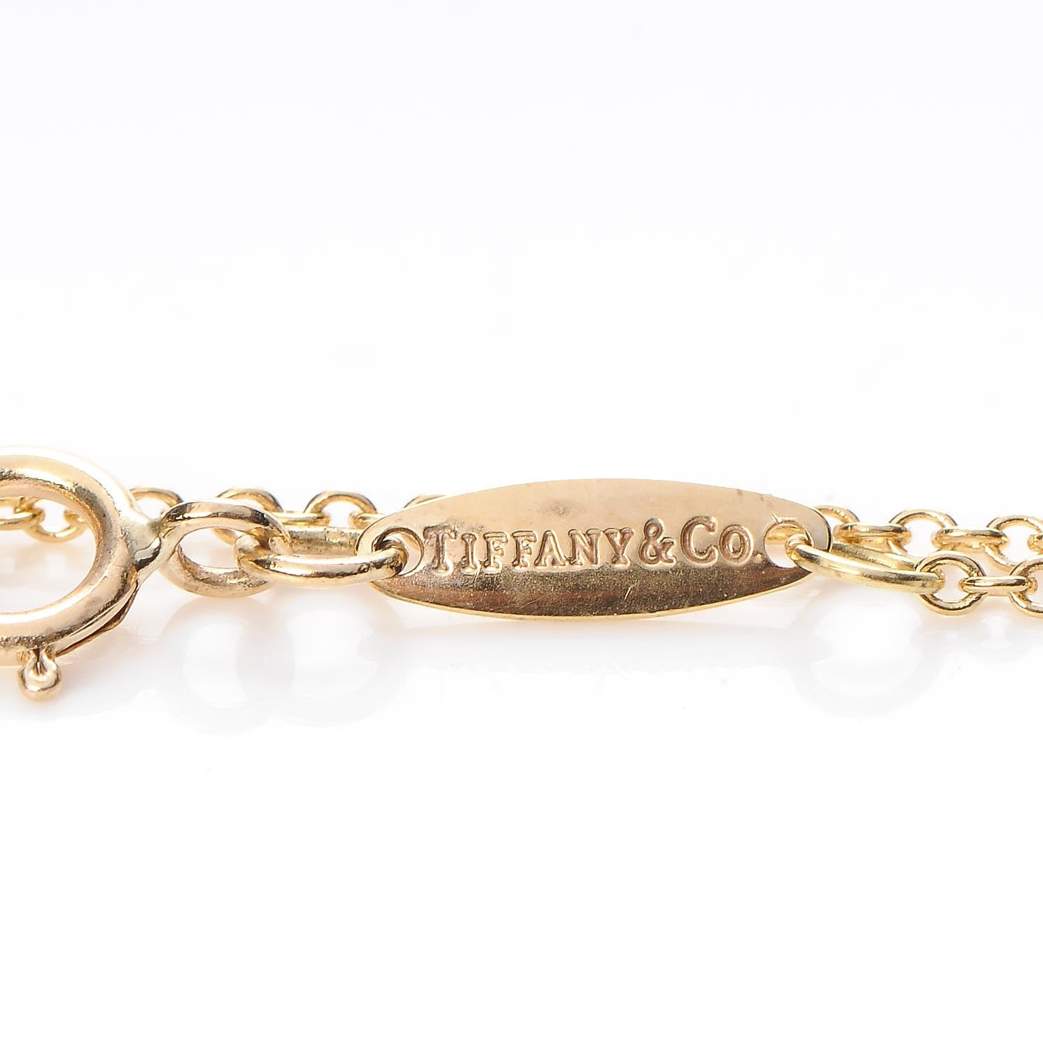 Tiffany 18K Yellow Gold 9mm Elsa Peretti Bean Pendant Necklace 5 of 8