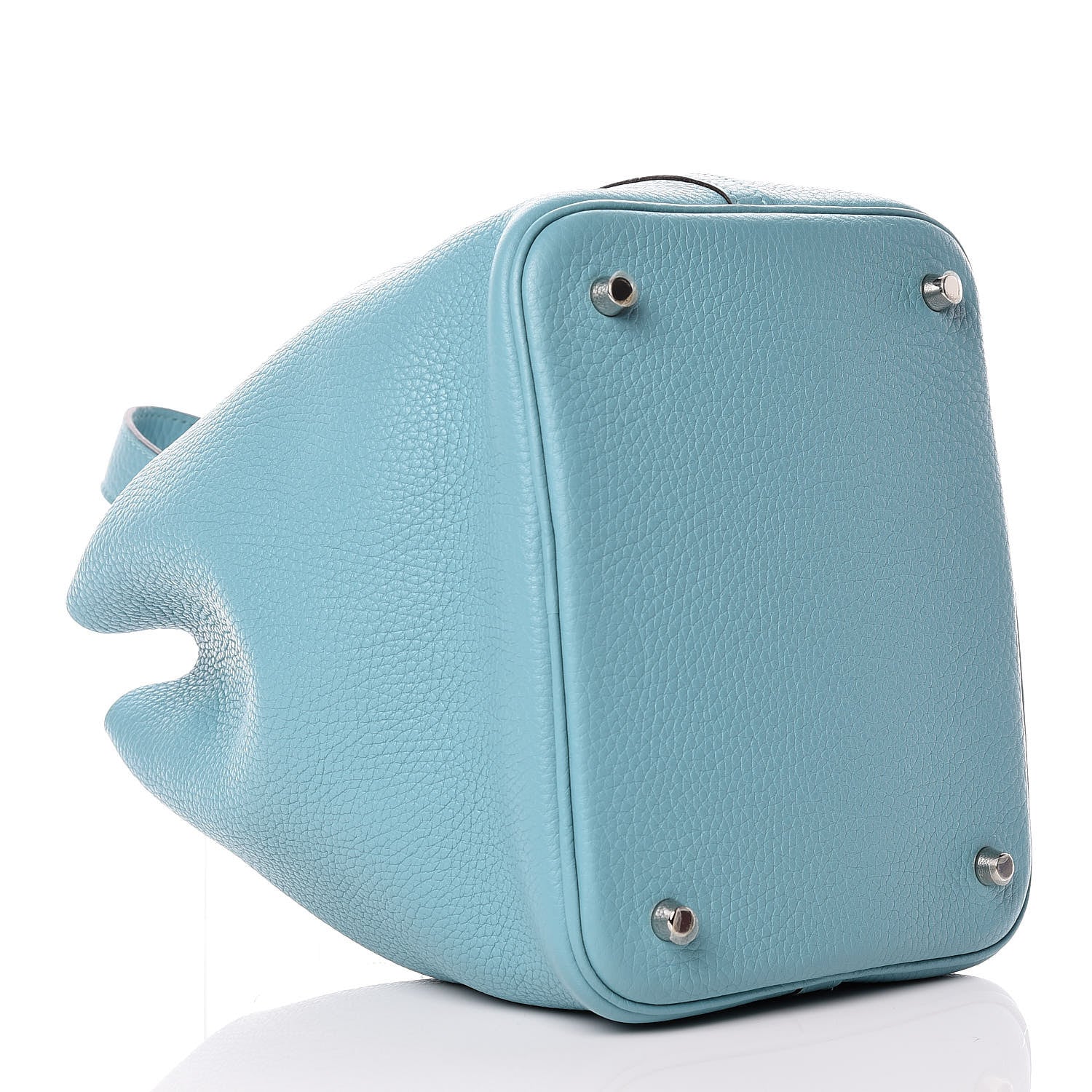 Hermes Taurillon Clemence Picotin Lock 22 MM Bleu Atoll 4 of 8