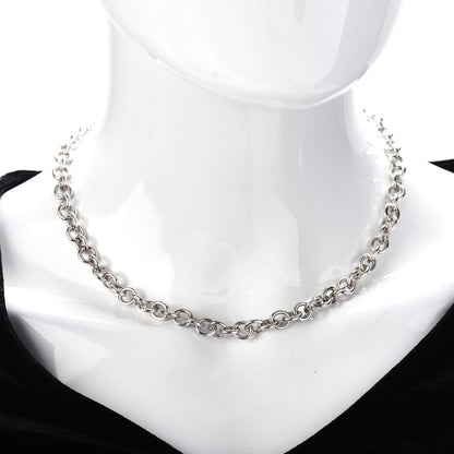 Tiffany Sterling Silver 1837 Circle Clasp Necklace 2 of 4