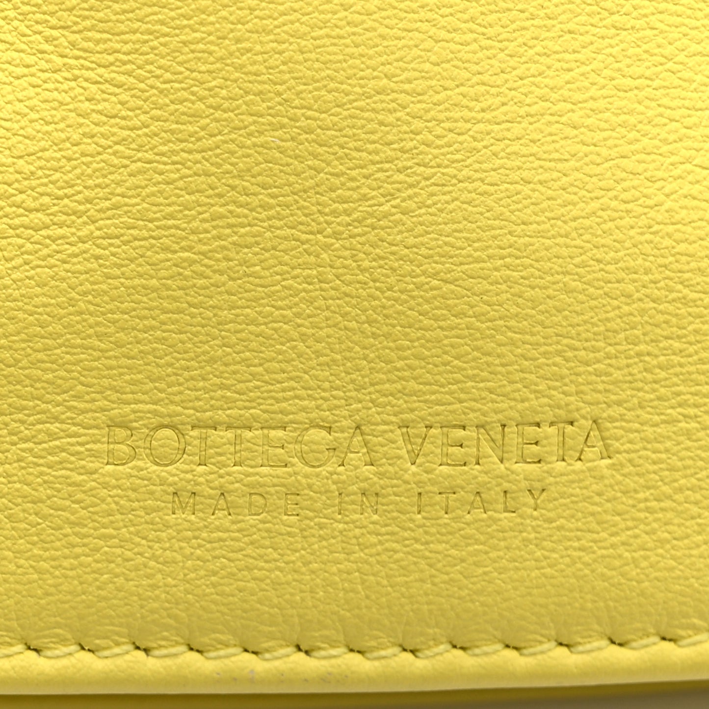 Calfskin Mini BV Twist Yellow