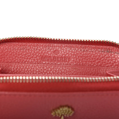 Mulberry Small Classic Grain Compact Zip Wallet Deep Pink 6 of 6