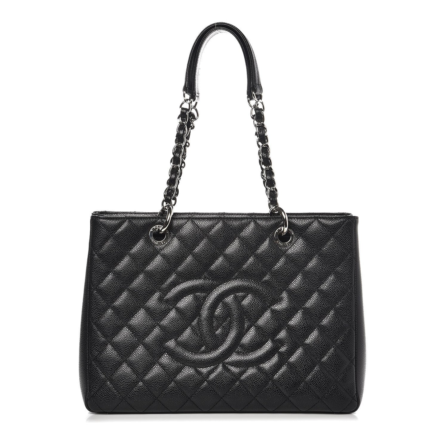 Caviar Quilted Grand Shopping Tote GST Black